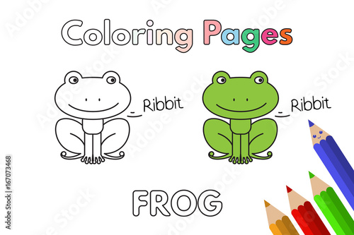 Cartoon Frog Coloring Book