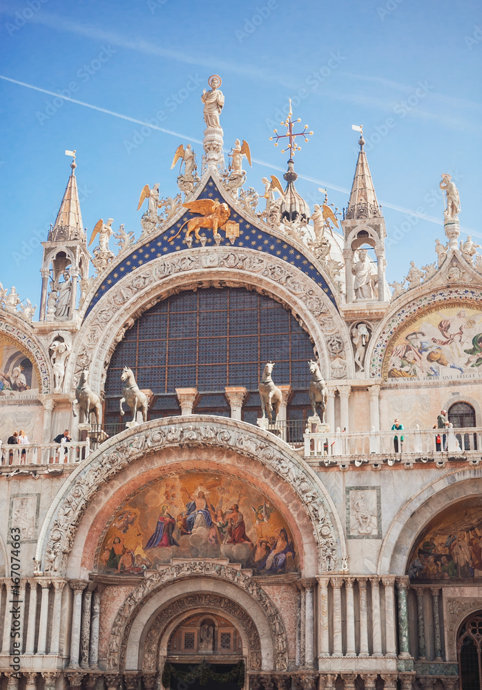 Venice, Italy. Facade of St. Mark's Cathedral