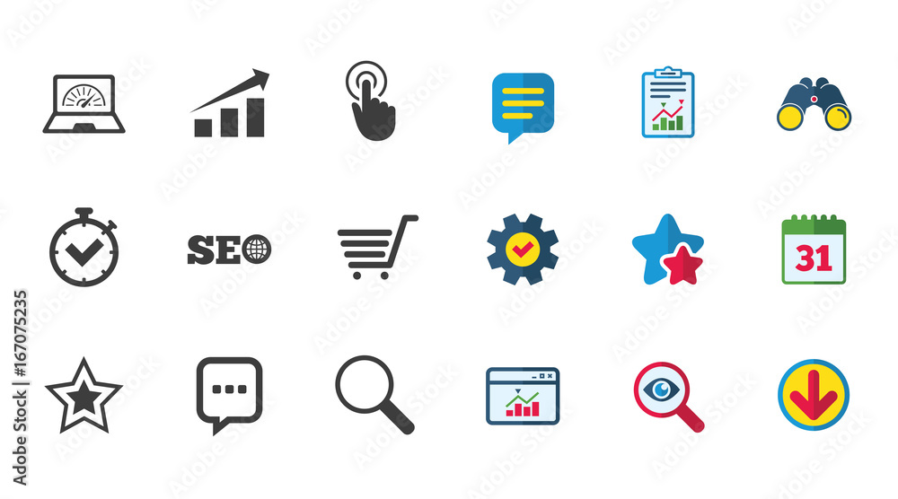 Internet, seo icons. Online shopping, charts. Internet, seo icons. Online shopping, charts.