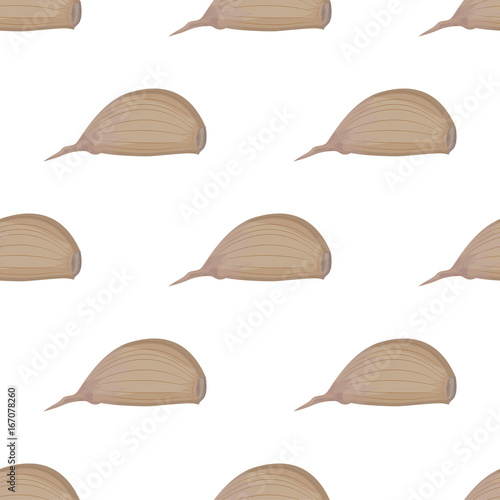Garlic cartoon repeating seamless pattern