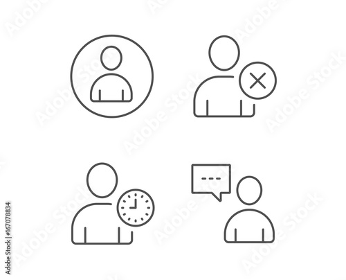 User, Remove Profile and Comments line icons.