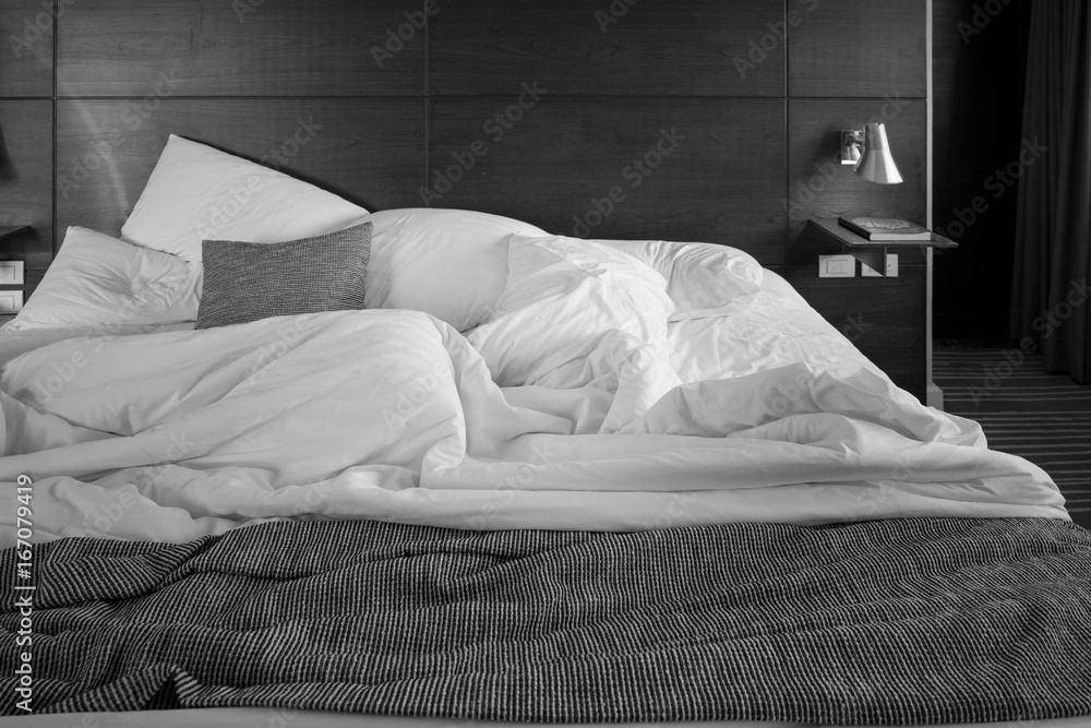 Massey bed in hotel. Massey bed in hotel.