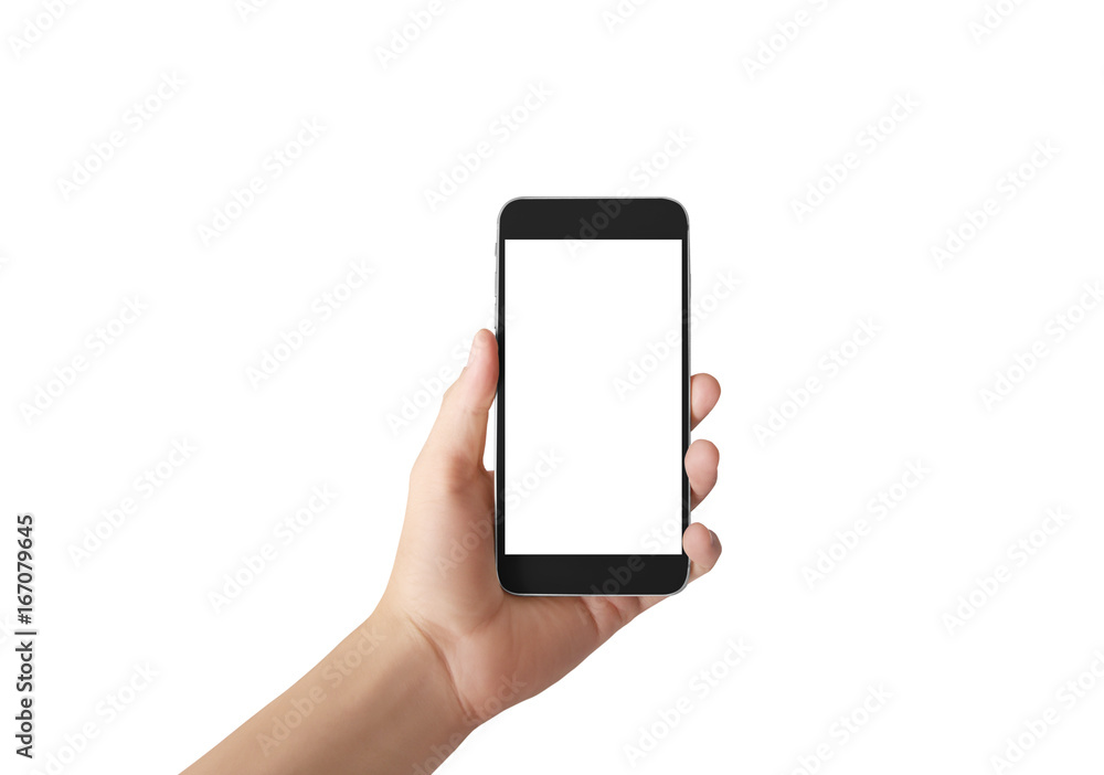 Touch screen smartphone in hand Touch screen smartphone in hand