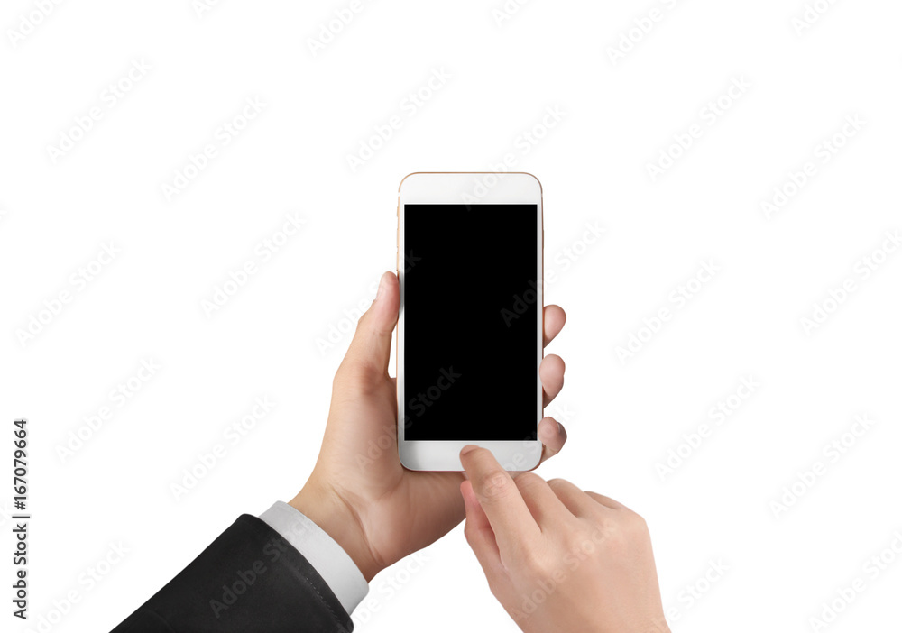 Touch screen smartphone in hand Touch screen smartphone in hand