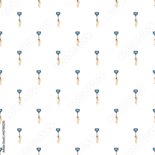 Hand holding selfie monopod stick pattern