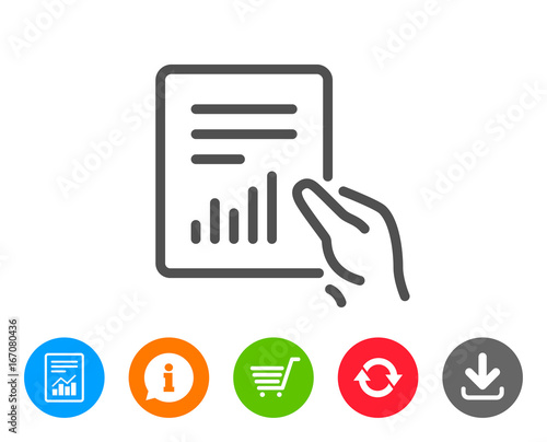 Report document line icon. Analysis Chart.