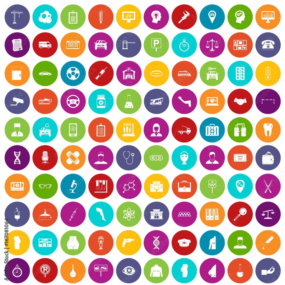 100 business day icons set color 100 business day icons set color