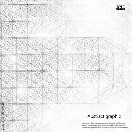 Graphic illustration with geometric pattern. Eps10 Vector illustration.