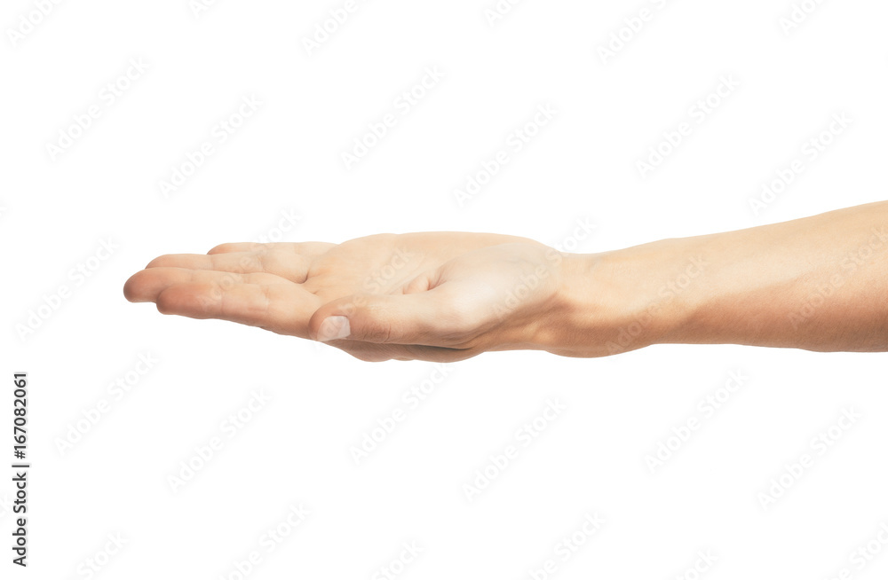 Man hands isolated is on white background Man hands isolated is on white background
