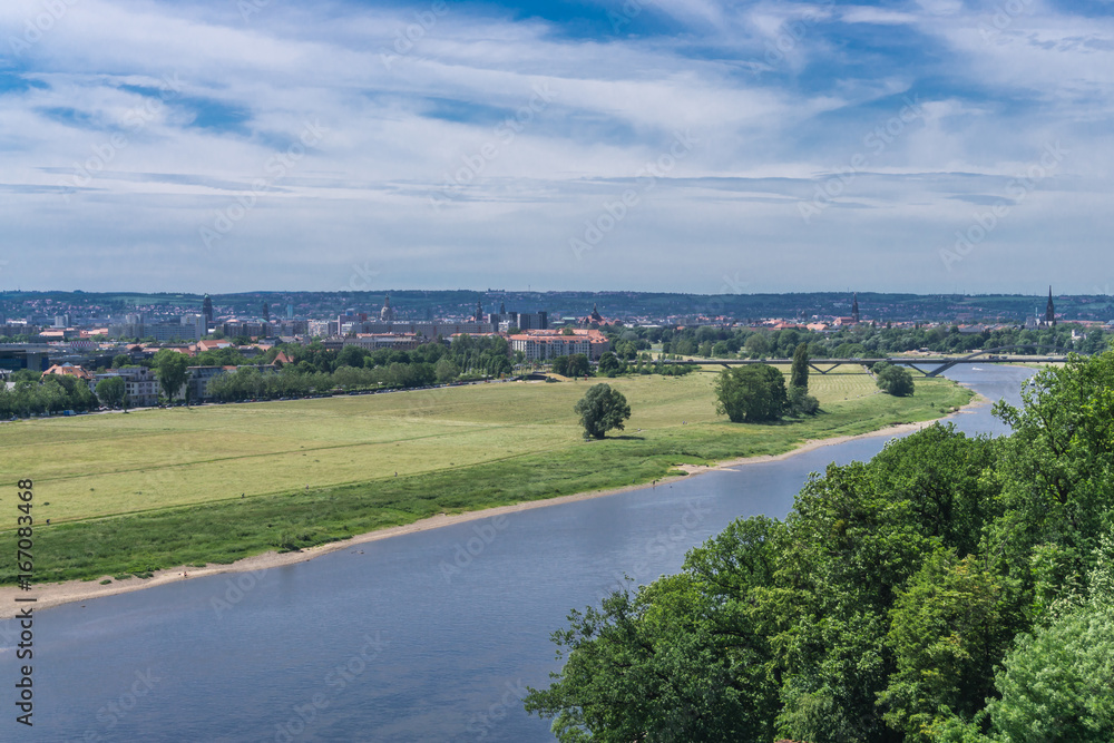 View of the river Elbe near Dresden