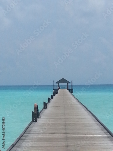 ponton aux Maldives