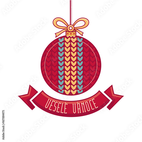 Czech language. Vesele Vanoce. Christmas message. 