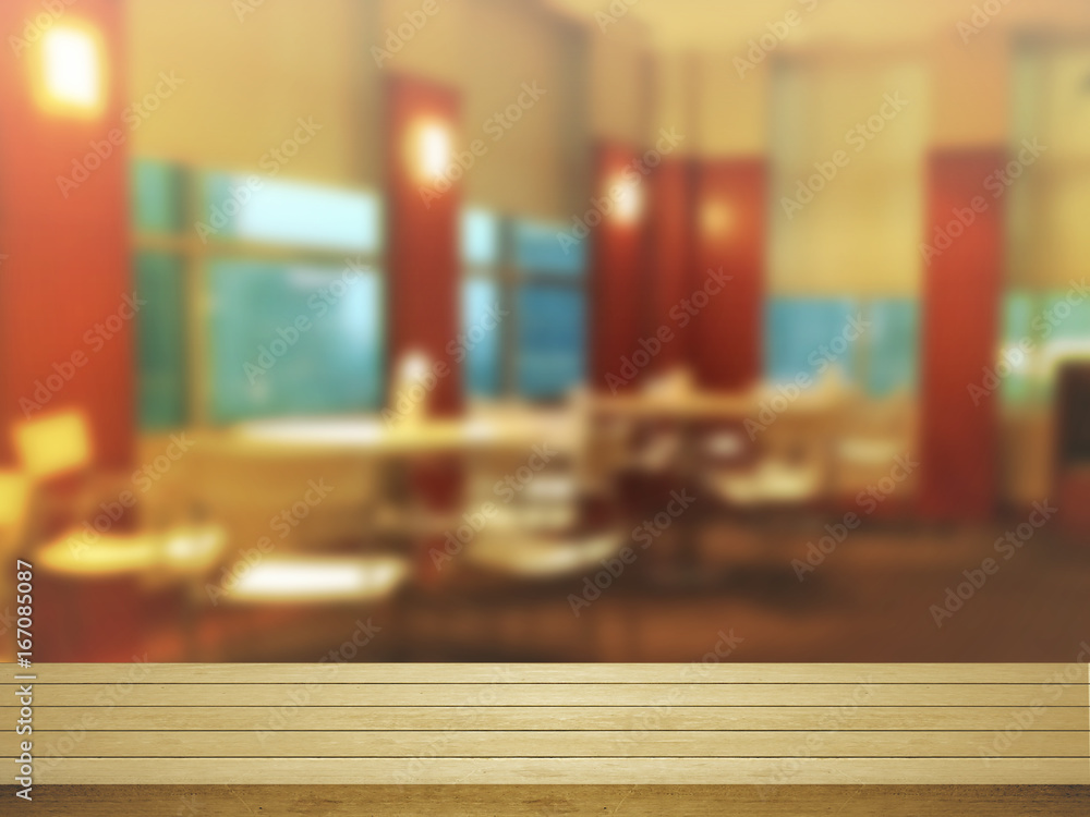 Wood table top on white blurred abstract background from Room a restaurant
Wood table top on white blurred abstract background from Room a restaurant