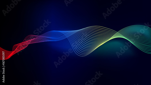 colorful sound wave technology background