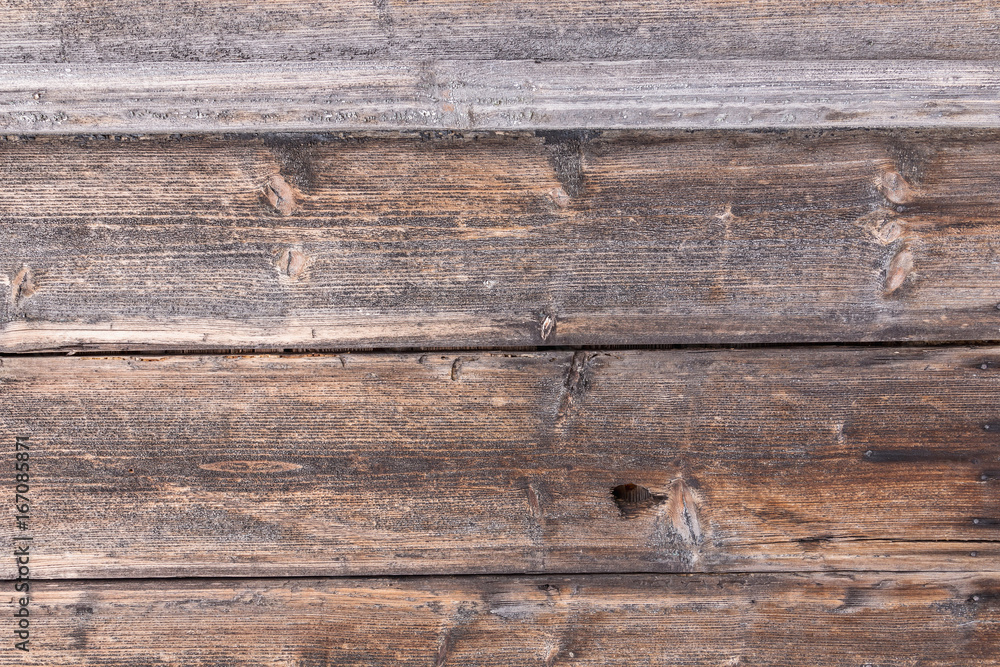 Naklejka premium Old planks with a distinct wood structure