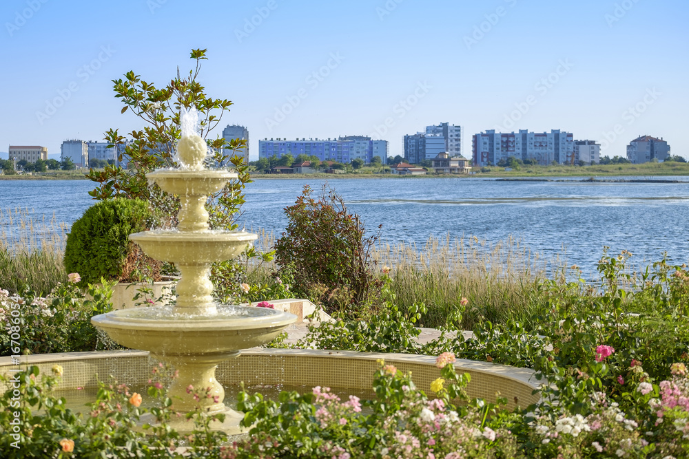 Fountain near the lake