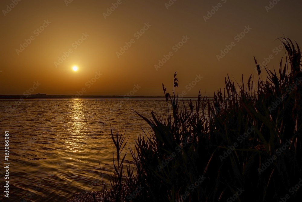 Orange sunset on the lake 2 Orange sunset on the lake 2