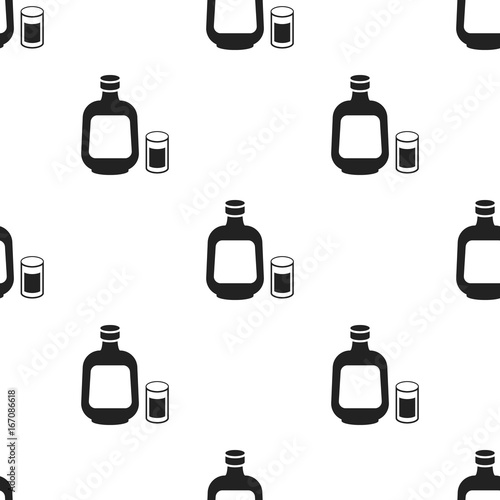 Herbal liqueur icon in black style isolated on white background. Alcohol symbol stock vector illustration.