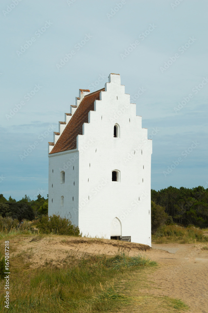 Den Tilsandede Kirke, Sand-Buried Church, Skagen, Jutland, Denmark Den Tilsandede Kirke, Sand-Buried Church, Skagen, Jutland, Denmark