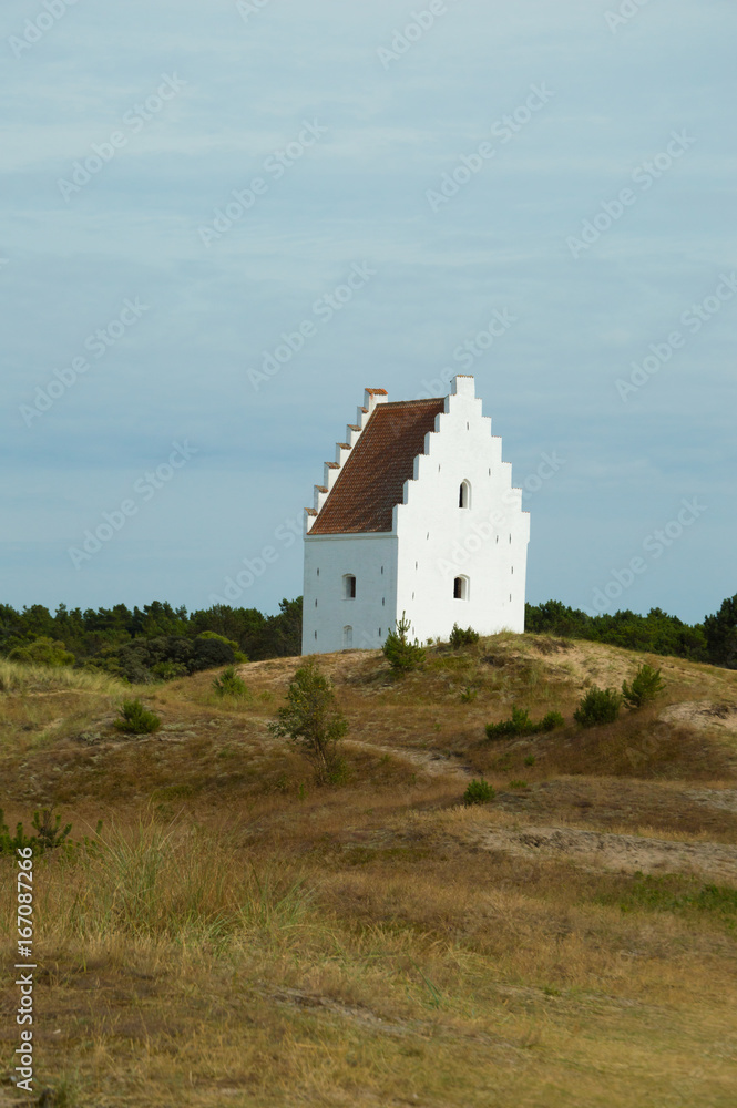 Den Tilsandede Kirke, Sand-Buried Church, Skagen, Jutland, Denmark
