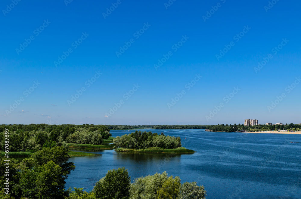 View on a river Dnieper on summer