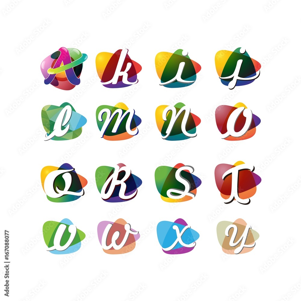 Abstract Colorful abc Logo - Set of Letter abc Logo Abstract Colorful abc Logo - Set of Letter abc Logo