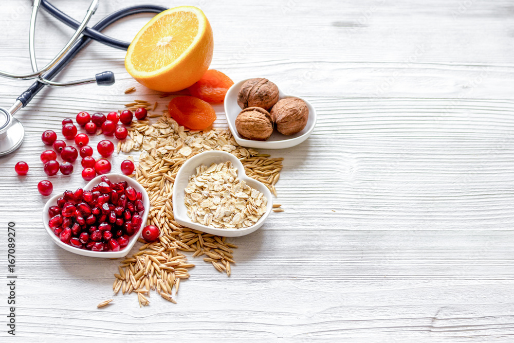 concept healthy for heart food on wooden background top view concept healthy for heart food on wooden background top view