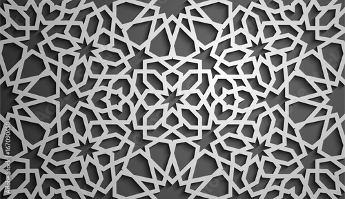 Islamic ornament vector , persian motiff . 3d ramadan islamic round pattern elements . Geometric circular ornamental arabic symbol vector .