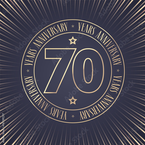 70 years anniversary vector icon, logo