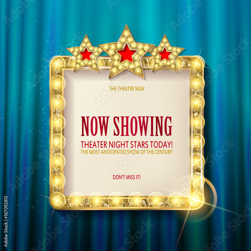 Cnema golden square frame with