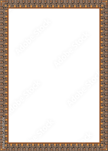 Decorative eastern style frame with copy space