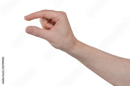 Hand gesture - two fingers holding something