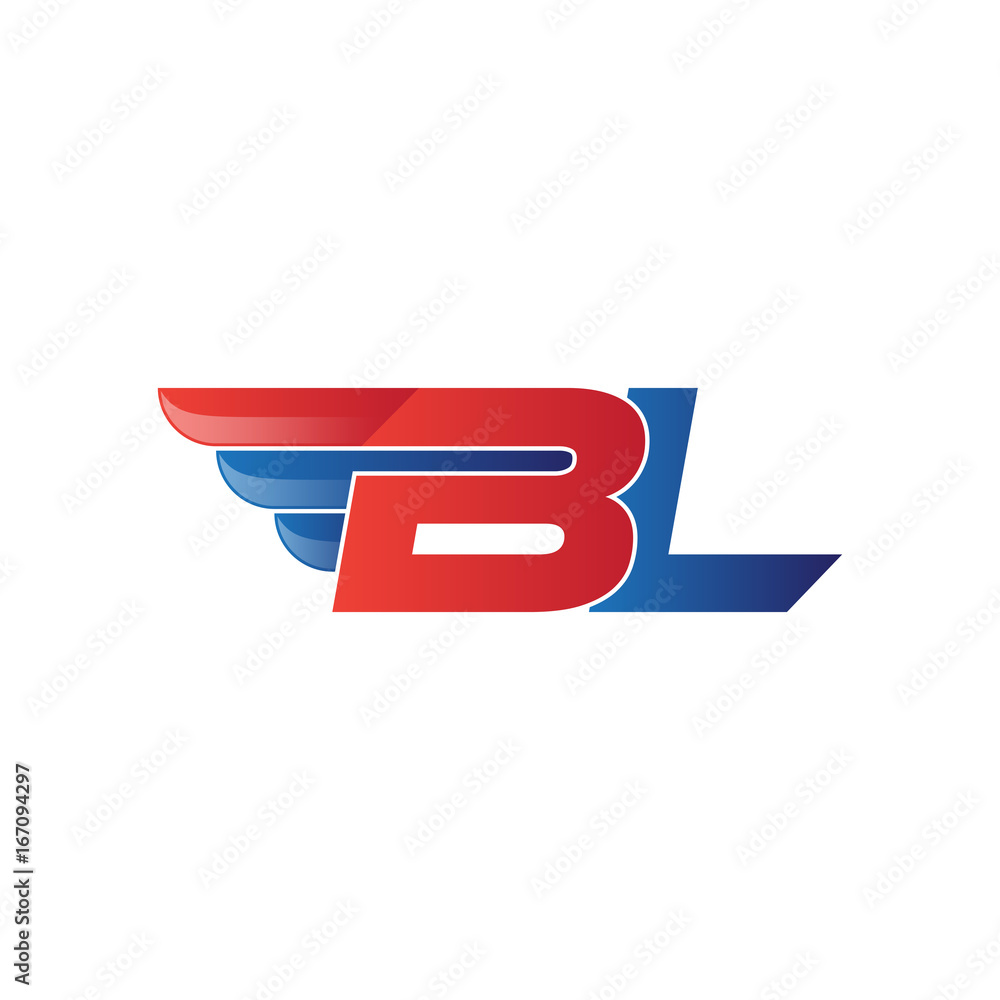 fast initial letter logo vector wing fast initial letter logo vector wing