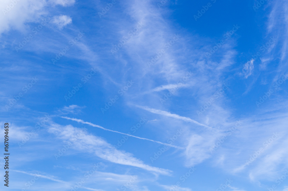 clear blue sky with some white. background, nature. clear blue sky with some white. background, nature.