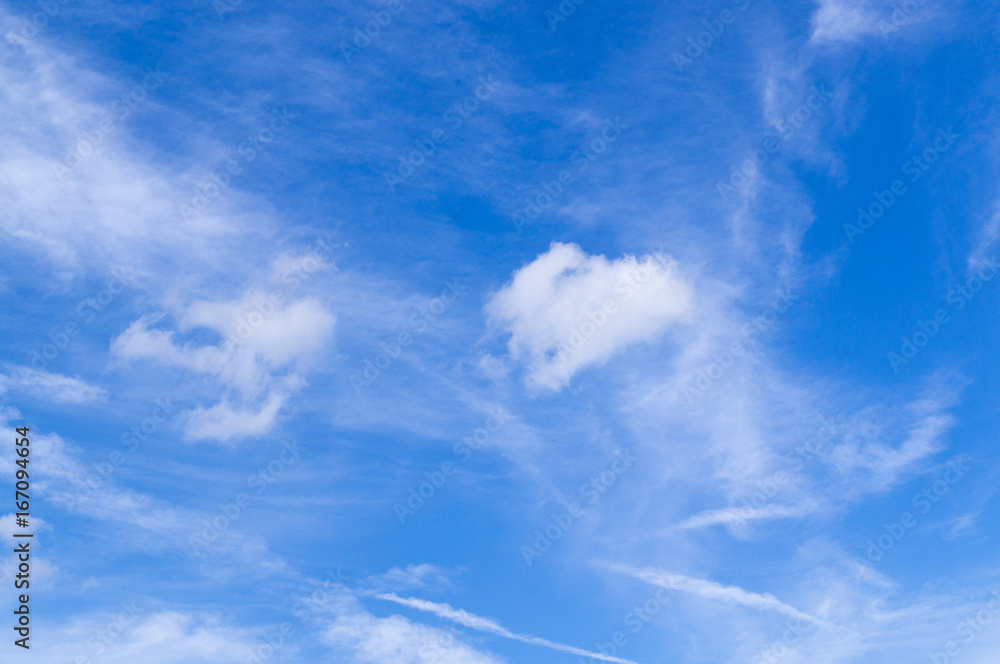 clear blue sky with some white. background, nature. clear blue sky with some white. background, nature.