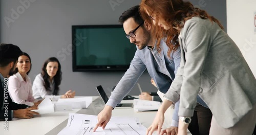 Business people day at modern business office