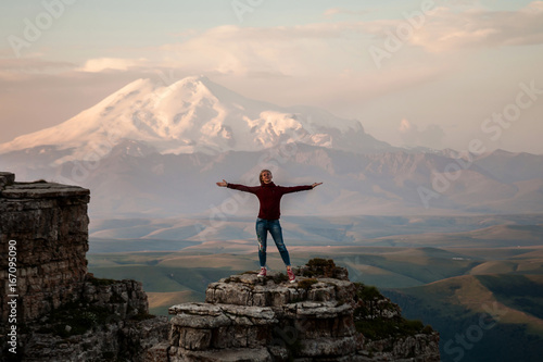 Tableau sur toile Beautiful view of the Elbrus