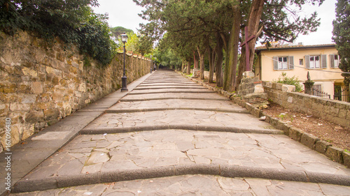 Path boardwalk for go to Florence city view