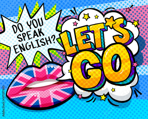 Let is go word bubble.