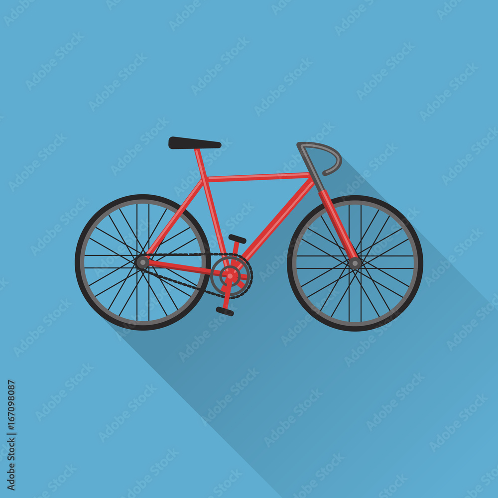 Flat style bicycle icon