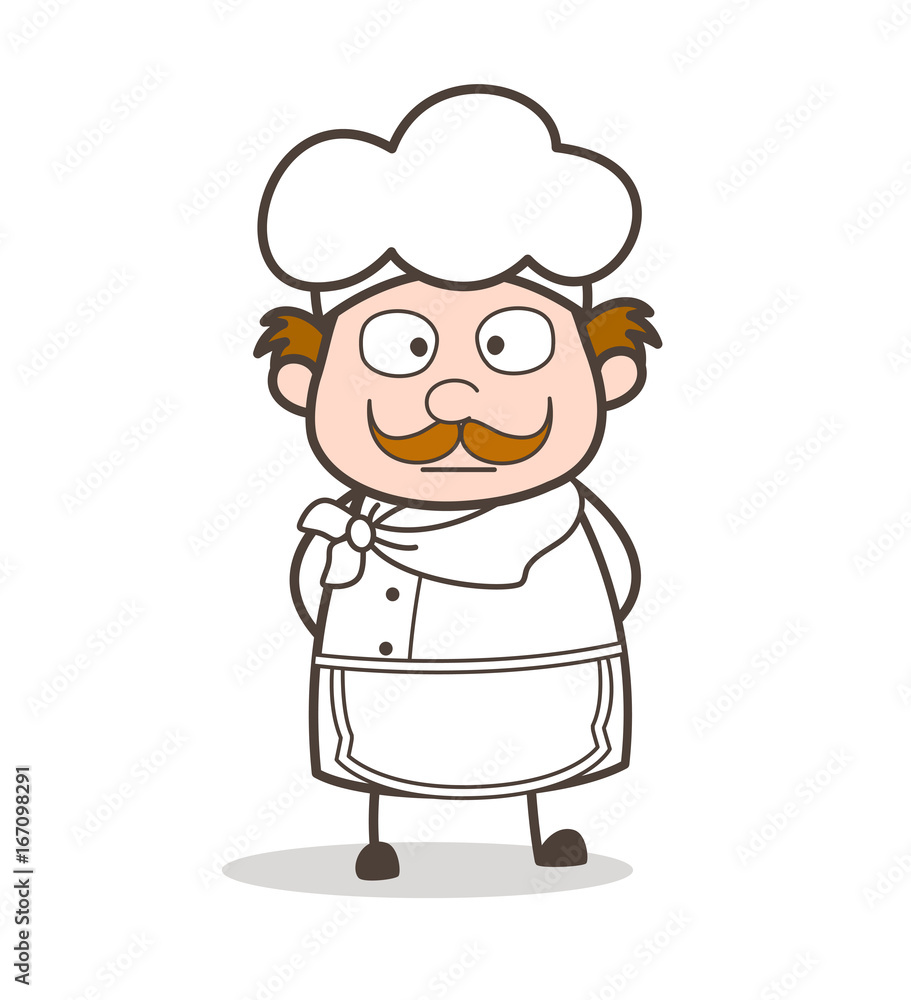 Cartoon Chef Shocking Face Vector Illustration Cartoon Chef Shocking Face Vector Illustration
