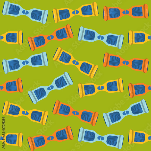Seamless pattern with gyroscope icons