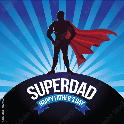 
Happy Fathers Day design with super dad. EPS 10 vector.