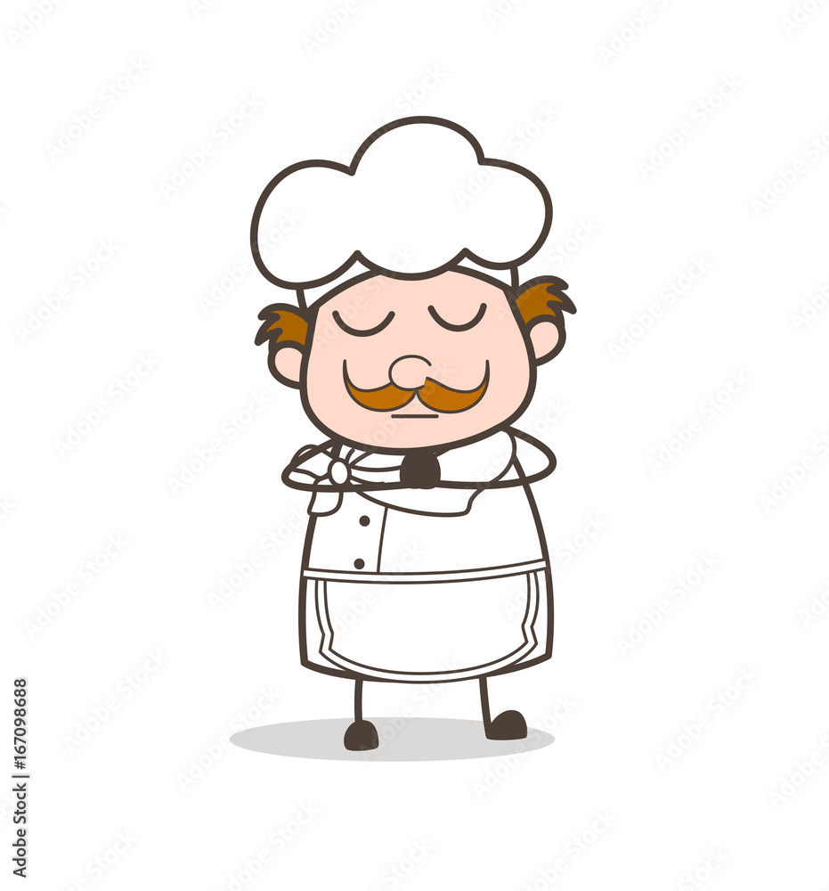 Cartoon Chef Praying Vector Concept Cartoon Chef Praying Vector Concept