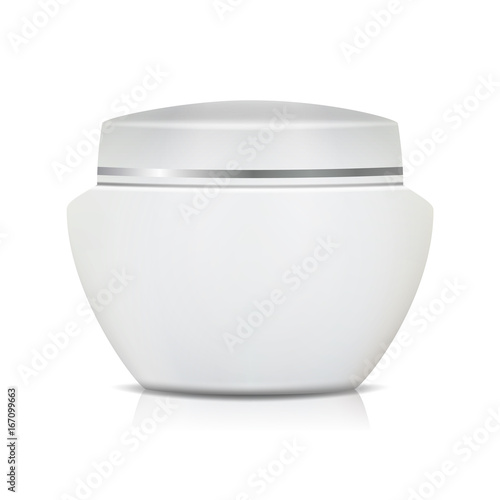 Cosmetic Jar Vector. Template For Your Product Design. Realistic Mock Up. Isolated On White Background Illustration