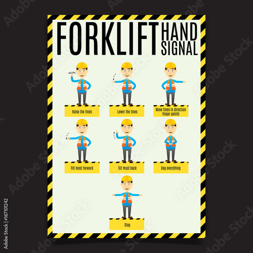 Forklift Hand Signal Poster.