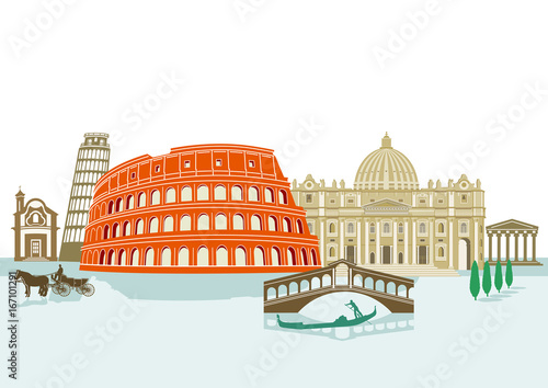 Sehenswürdigkeiten in Italien, Illustration