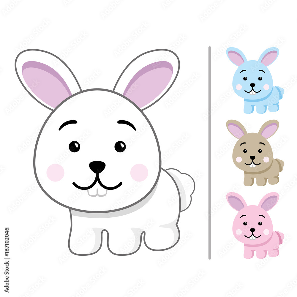 Illustration of an easter bunny mascot. Ideal for celebratory and institutional events Illustration of an easter bunny mascot. Ideal for celebratory and institutional events