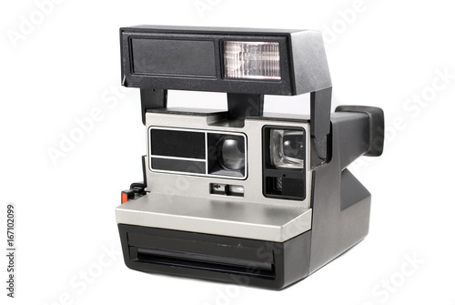 Instant camera isolated on white background