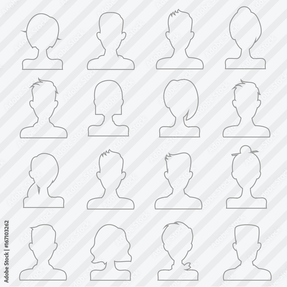 Character or people avatar icons vector illustration Character or people avatar icons vector illustration